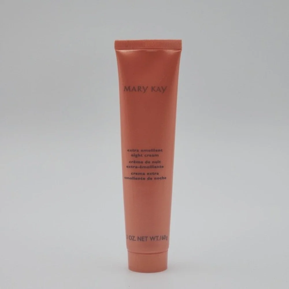 Vintage Mary Kay Extra Emollient Night Cream 2.1 oz Peach Tube‎ New Old Stock